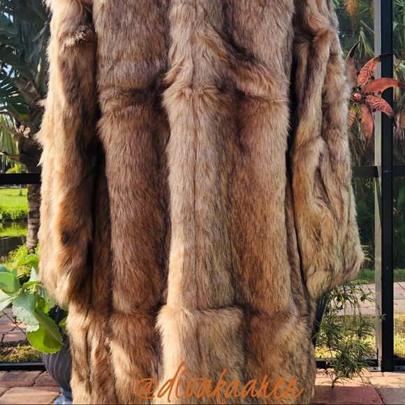 LUXURIOUS FAUX FUR Notched Collar Lined Coat - Picture 8 of 8